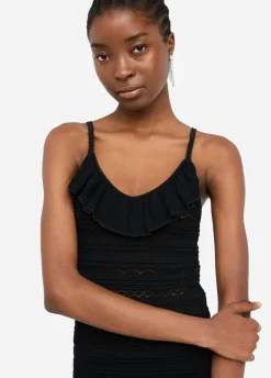 Top in maglia traforata