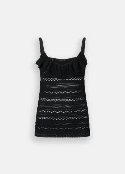 Top in maglia traforata