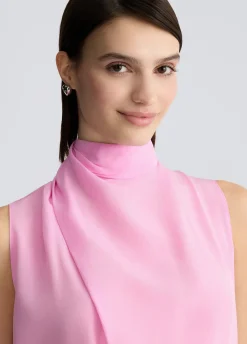 Top in pura seta