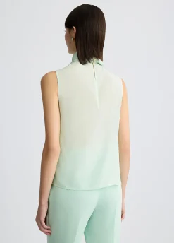 Top in pura seta