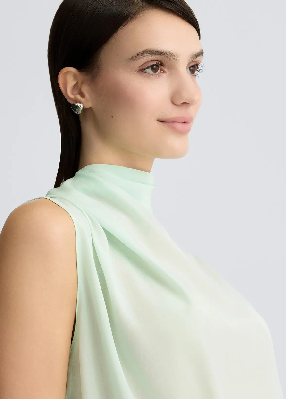 Top in pura seta