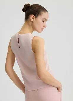 Top in raso e georgette