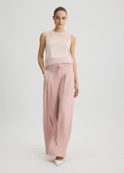 Top in raso e georgette