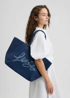 Tote bag grande in denim
