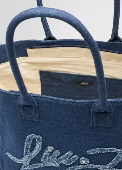Tote bag grande in denim
