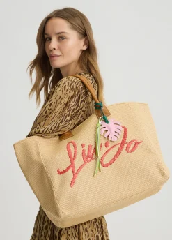 Tote bag grande in rafia