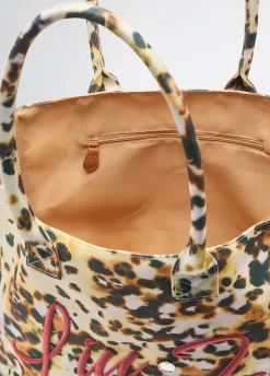 Tote bag grande in tela stampata