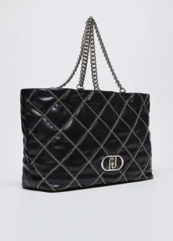 Tote bag LaPuffy grande con catene