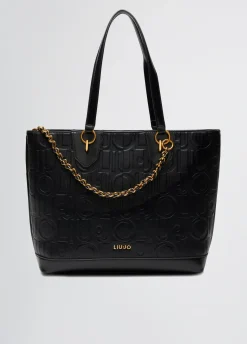 Tote bag media con catena decorativa