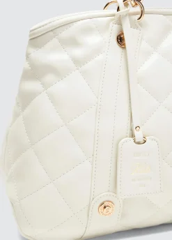 Tote bag media matelassé con charm