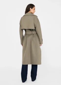 Trench doppiopetto in lana