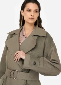 Trench doppiopetto in lana