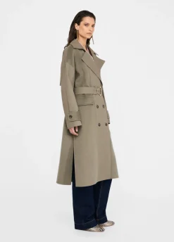 Trench doppiopetto in lana