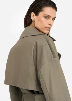 Trench doppiopetto in lana