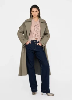 Trench doppiopetto in lana