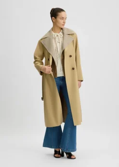 Trench in gabardina di cotone