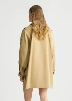 Trench in gabardine