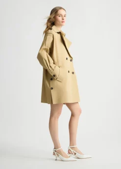Trench in gabardine
