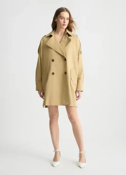 Trench in gabardine