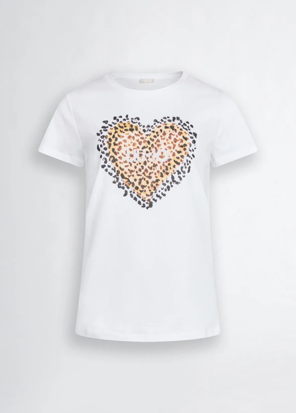T-shirt con cuore animalier