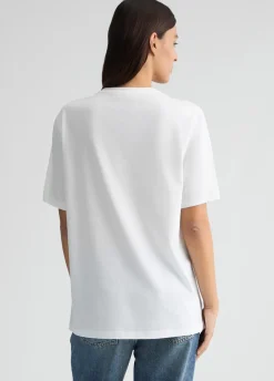 T-shirt con cuore e strass