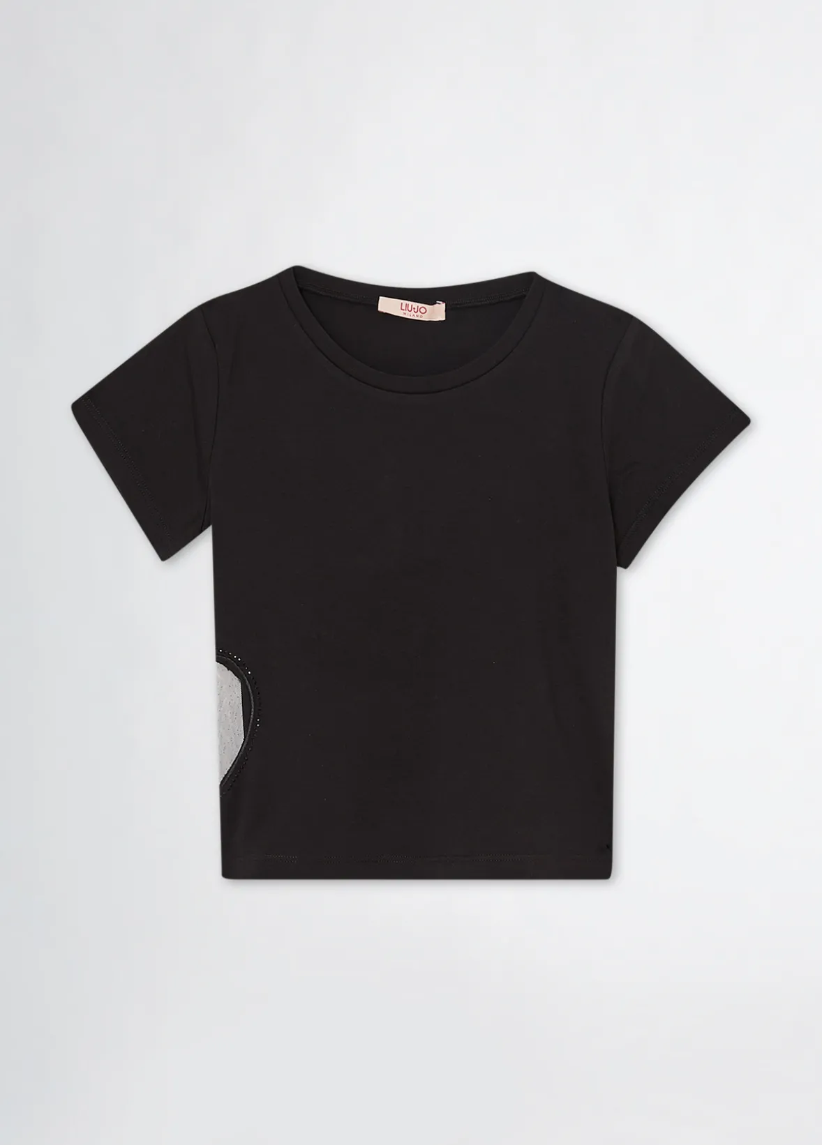 T-shirt con cuore in tulle