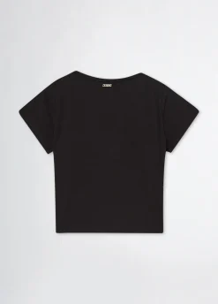 T-shirt con cuore in tulle