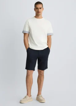 T-shirt con dettagli in popeline