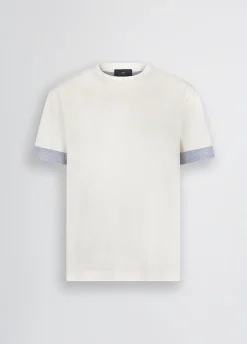 T-shirt con dettagli in popeline