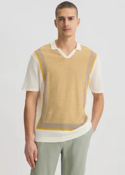 T-shirt con dettaglio in maglia