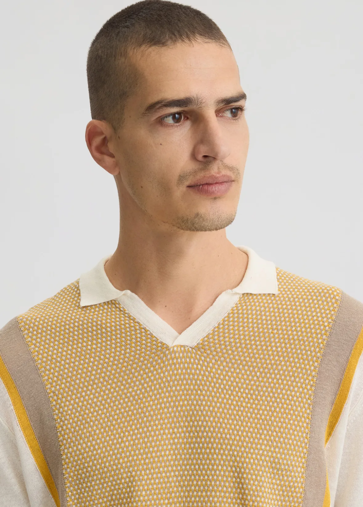 T-shirt con dettaglio in maglia