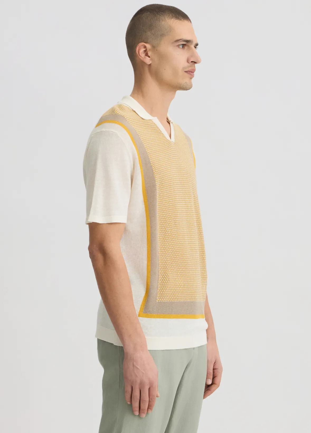 T-shirt con dettaglio in maglia