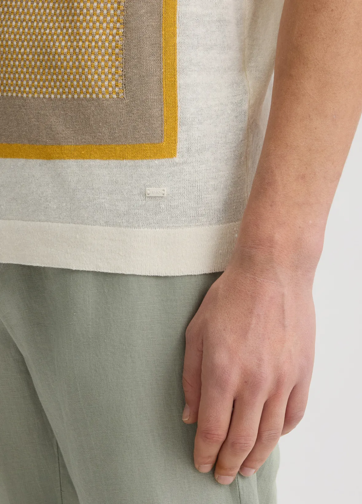 T-shirt con dettaglio in maglia