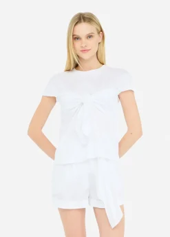 T-shirt con fiocco