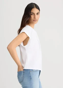 T-shirt con logo e strass