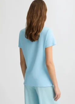 T-shirt con logo e strass