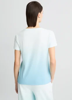 T-shirt con logo e strass