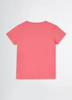 T-shirt con logo e strass