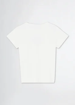 T-shirt con logo e strass