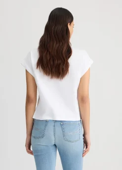 T-shirt con logo e strass