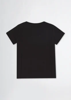 T-shirt con logo e strass
