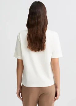 T-shirt con logo e strass