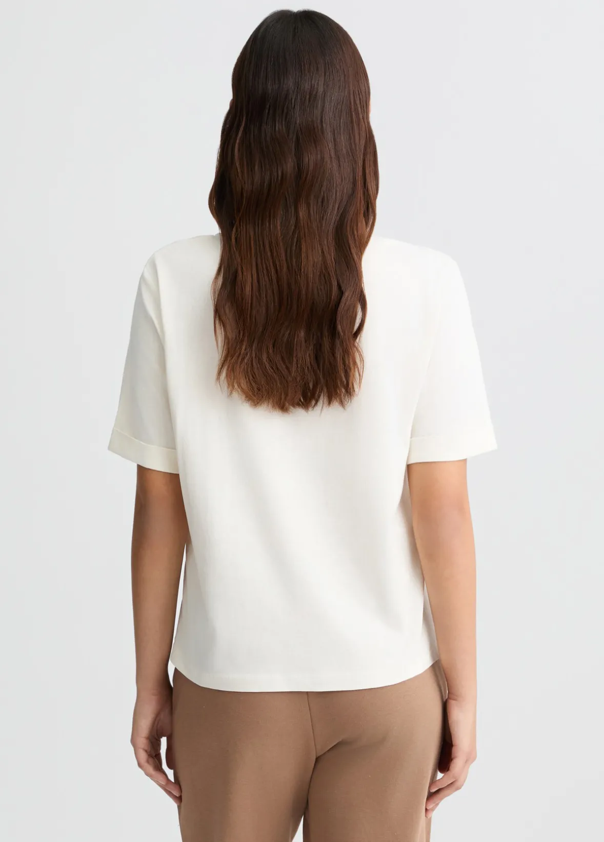 T-shirt con logo e strass