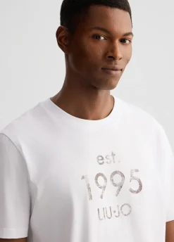 T-shirt con logo stampato