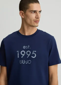 T-shirt con logo stampato