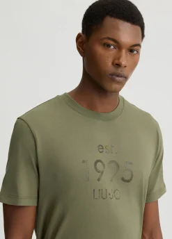 T-shirt con logo stampato
