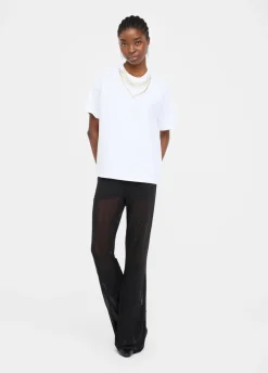 T-shirt con perle e strass