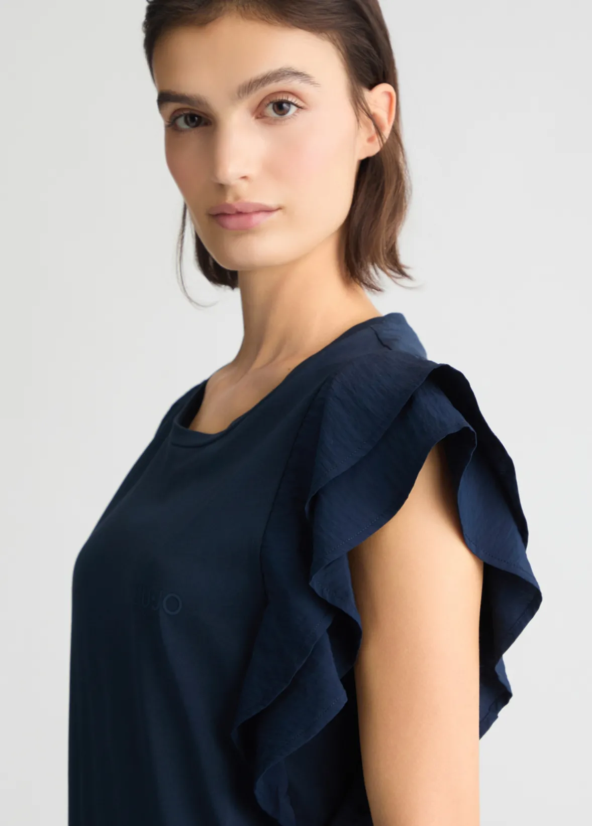 T-shirt con rouches
