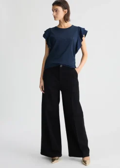 T-shirt con rouches