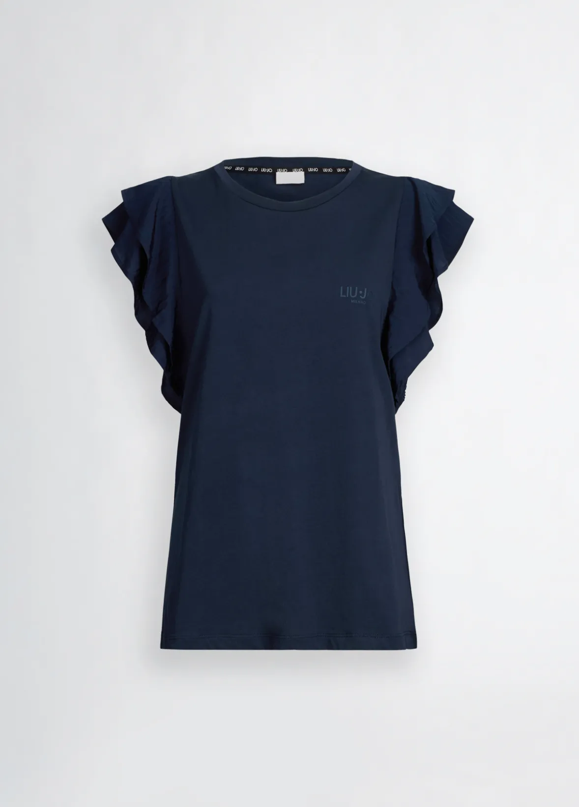 T-shirt con rouches